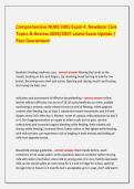 Comprehensive NURS 3305 Exam 4&colon; Newborn Care  Comprehensive NURS 3305 Exam 4&colon; Newborn Care  Topics & Review 2026&sol;2027 Latest Exam Update &sol; Pass Guaranteed   &sol; Pass Guaranteed  
