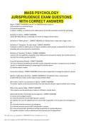 MASS PSYCHOLOGY JURISPRUDENCE EXAM QUESTIONS WITH CORRECT ANSWERS&period;