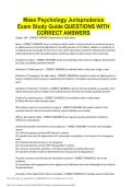 Mass Psychology Jurisprudence Exam Study Guide QUESTIONS WITH CORRECT ANSWERS