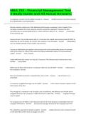 MBA 702 - Financial Management Test 3 Study Guide and All Actual Answers&period;