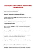 Schwartz Biol 5500-Final Exam Questions With Accurate Answers 