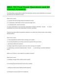 MBA 702 Final Exam Questions and All Correct Answers&period;