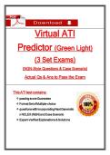 Virtual ATI   Predictor &lpar;Green Light&rpar;  &lpar;3 Set Exams&rpar;  &lpar;NGN-Style Questions & Case Scenario&rpar;  Actual Qs & Ans to Pass the Exam 