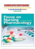      COMPLETE TEST BANK&colon;  For Focus On Nursing Pharmacology 7th Edition By Amy M&period; Karch Rn Ms &lpar;Author&rpar;  Latest Update&period;