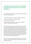 NURS 480 EXAM 3 QUESTIONS AND ANSWERS &lpar;VERIFIED AND WELL DETAILED ANSWERS GRADED A&plus;&rpar; 