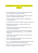 HazMat Ops Test Bank Exam Questions and Answers