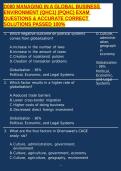 D080 MANAGING IN A GLOBAL BUSINESS ENVIRONMENT &lpar;QHC1&rpar; &lpar;PQHC&rpar; EXAM QUESTIONS & ACCURATE CORRECT SOLUTIONS PASSED 100&percnt;