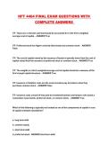 HFT 4464 FINAL EXAM QUESTIONS WITH COMPLETE ANSWERS 