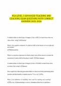  PGA LEVEL 3 ADVANCED TEACHING AND COACHING EXAM QUESTIONS WITH CORRECT ANSWERS 2025-2026