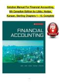 Financial Accounting&comma; 8th Canadian Edition by Libby&comma; Hodge&comma; Kanaan & Sterling &ndash; Solution Manual &vert; Complete Worked Solutions for Financial Accounting