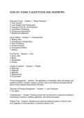 SCM 301 EXAM 3 QUESTIONS AND ANSWERS