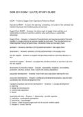 SCM 301 EXAM 1 &lpar;LUTZ&rpar; STUDY GUIDE