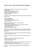 SCM 301 FINAL EXAM QUESTIONS AND ANSWERS