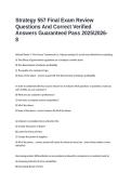 Strategy 557 Final Exam Review Questions And Correct Verified Answers Guaranteed Pass 20252026- 8