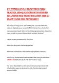 ATI Testing Level 2 Proctored Exam &ndash; 100&plus; Practice Questions with Verified Answers &vert; Updated 2026&ndash;2027 &vert; Approved Clinical Review