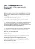 GMS Final Exam Assessment Questions And Accurate Answers 20252026- 4
