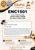 ENC1501 October November PORTFOLIO &lpar;COMPLETE ANSWERS&rpar; Semester 2 2026 - DUE October 2026