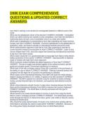 D080 EXAM COMPREHENSIVE QUESTIONS & UPDATED CORRECT ANSWERS