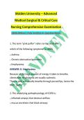 Walden University &ndash; Advanced Medical-Surgical & Critical Care Nursing Comprehensive Examination &lpar;2026 Edition&rpar; Fully Verified A&plus; Question Bank Covering Cardiopulmonary&comma; Cardiovascular&comma; Critical Care&comma; and Gastrointestinal Systems 