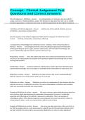 Concept - Clinical Judgement Test Questions and Correct Answers&period;