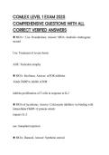 COMLEX LEVEL 1 EXAM 2025 COMPREHENSIVE QUESTIONS WITH ALL CORRECT VERIFIED ANSWERS