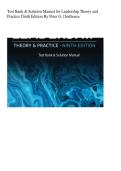 Test Bank for Leadership Theory and Practice&comma; 9th Edition &ndash; Peter G&period; Northouse &vert; Verified Leadership Q&A &vert; 2025&sol;2026 Edition &vert; ISBN 9781544397562