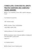 COMLEX LEVEL 1 EXAM 2025 FULL LENGTH PRACTICE QUESTIONS AND COMPLETELY SOLVED ANSWERS