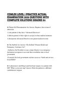 COMLEX LEVEL 1 PRACTICE ACTUAL EXAMINATION 2026 QUESTIONS WITH COMPLETE SOLUTIONS GRADED A&plus;