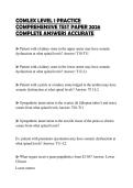 COMLEX LEVEL 1 PRACTICE COMPREHENSIVE TEST PAPER 2026 COMPLETE ANSWERS ACCURATE