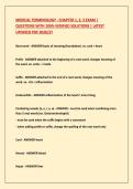 MEDICAL TERMINOLOGY - CHAPTER 1&comma; 2&comma; 3 EXAM &vert;  QUESTIONS WITH 100&percnt; VERIFIED SOLUTIONS &vert; LATEST  UPDATED PDF 2026&sol;27