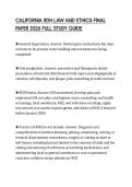 CALIFORNIA RDH LAW AND ETHICS FINAL PAPER 2026 FULL STUDY GUIDE
