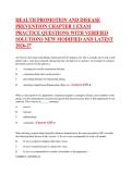 Health Promotion and Disease Prevention &ndash; Chapter 1 Exam Practice &lpar;2026&ndash;2027&rpar; &vert; Verified Questions & Answers for Nursing and Healthcare Studies