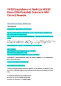 VATI Comprehensive Predictor NCLEX Exam 2026 Complete Questions With Correct Answers