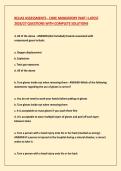 RELIAS ASSESSMENTS - CORE MANDATORY PART I LATEST  2026&sol;27 QUESTIONS WITH COMPLETE SOLUTIONS