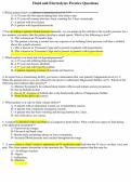 Fluid and Electrolytes Practice Questions for Nursing Students 