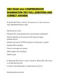 CBCI EXAM 2026 COMPREHENSIVE EXAMINATION TEST FULL QUESTIONS AND CORRECT ANSWERS