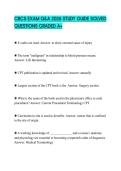 CBCS EXAM Q&A 2026 STUDY GUIDE SOLVED QUESTIONS GRADED A&plus;