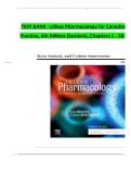 TEST BANK Lilleys Pharmacology for Canadian Health Care Practice &lpar;4TH&rpar; by Sealock Chapter 1-58 Updated Questions & Answers with Rationale