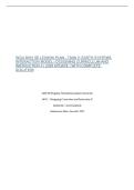 WGU D631 5E LESSON PLAN - TASK 2&colon; EARTH SYSTEMS INTERACTION MODEL &vert; DESIGNING CURRICULUM AND INSTRUCTION II &vert; 2026 UPDATE &vert; WITH COMPLETE SOLUTION