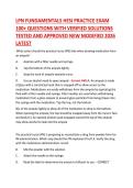 LPN Fundamentals HESI Practice Exam &ndash; 2026 Edition &vert; 100&plus; Verified Questions & Answers for Core Nursing Skills