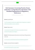 Life Insurance Licensing Practice Exam 2026&sol;2027&colon; Comprehensive Questions with Detailed Explanations & Regulatory References