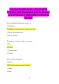 GA Real Estate Exam - Real Estate Practice Test Questions and Answers &vert; Latest Version &vert; 2025&sol;2026 &vert; Correct &  Verified