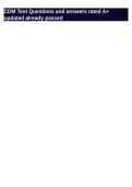 CDM Test Questions and answers rated A&plus; updated already passed
