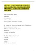 CBNS 121 PEAK KNOWLEDGE SUMMATION 2026 EXAMINATION ITEM REGISTER WITH RESOLUTION PROTOCOLS ACHIEVEMENT CERTIFIED