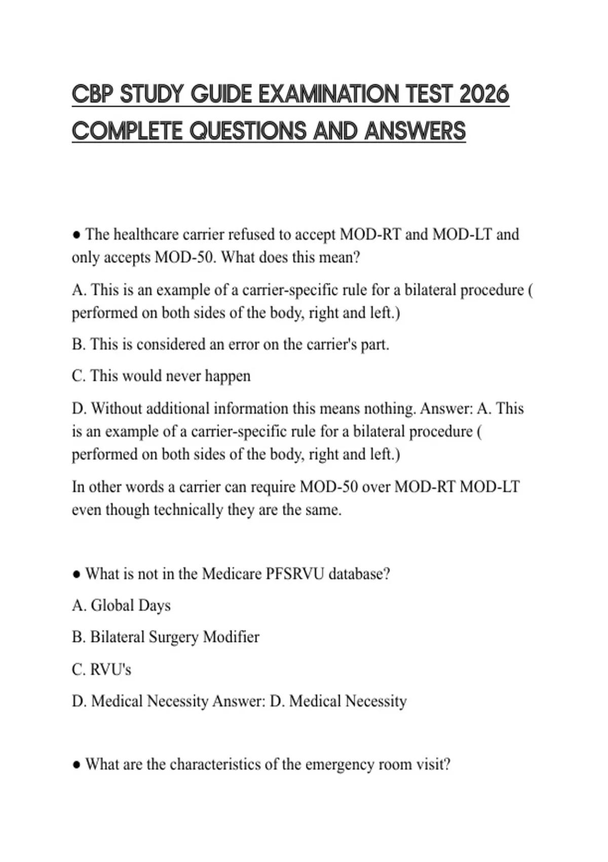 Cbp Lab Test CBP STUDY GUIDE EXAMINATION TEST 2026 COMPLETE QUESTIONS AND ANSWERS ...