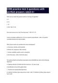 CDM practice test 3 questions with verified answers rated A&plus;