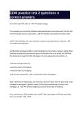 CDM practice test 2 questions n correct answers