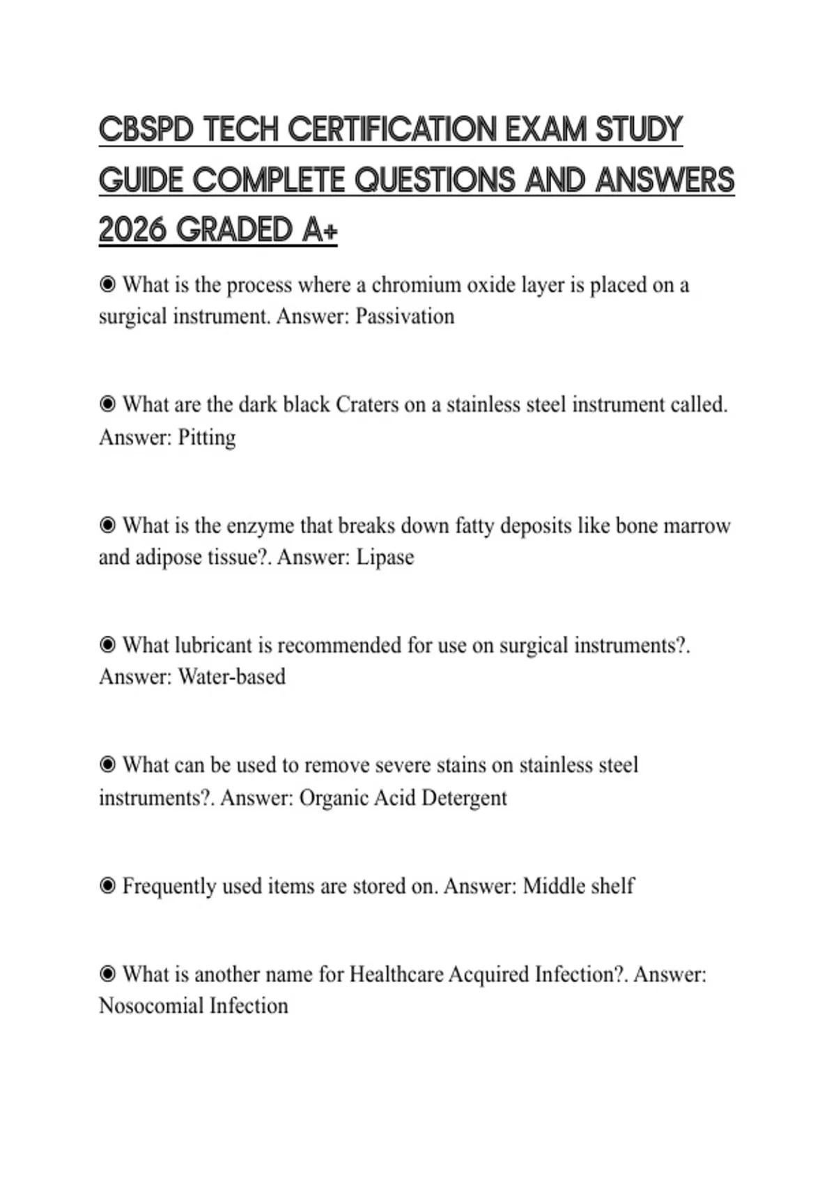 CBSPD TECH CERTIFICATION EXAM STUDY GUIDE COMPLETE QUESTIONS AND ...