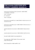 CDM Formulas QUESTIONS WITH CORRECT ANSWERS GRADED A&plus;