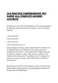 CCA PRACTICE COMPREHENSIVE TEST PAPER 2026 COMPLETE ANSWERS ACCURATE